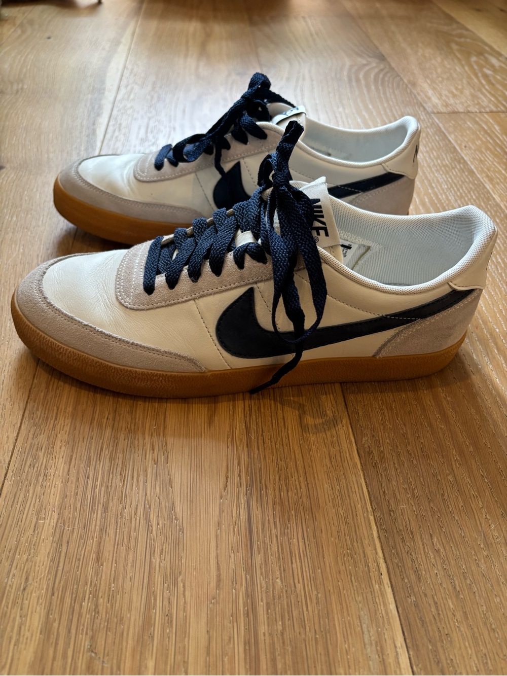 Men’s Nike Killshot shoes, Sail/Gum Yellow/Midnight Navy, 9.5 - Picture 1 of 8